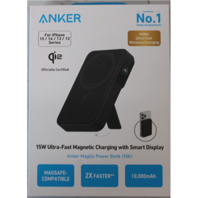 РАСПРОДАЖА.  |  Anker 633 Magnetic Wireless Power Bank with 27W USB C port  |  A1654G11  |  10000 mAh  |  Black  |  DEMO