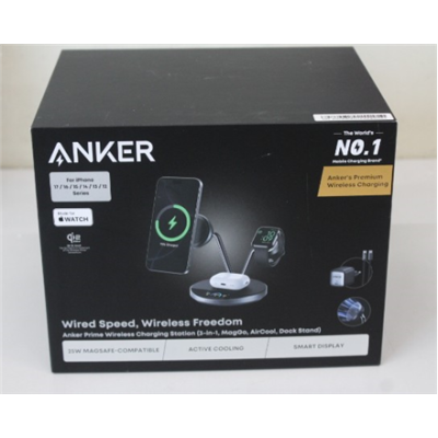 РАСПРОДАЖА. Anker Prime Wireless Charging Station Qi2.2 25W беспроводная зарядка (3-в-1, MagGo, AirCool, Dock Stand) PSU добавлен  |  РАСПАКОВАН, ЦАРАПИНЫ НА ЭКРАНЕ