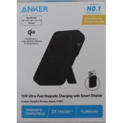 РАСПРОДАЖА.  |  Anker 633 Magnetic Wireless Power Bank with 27W USB C port  |  A1654G11  |  10000 mAh  |  Black  |  DAMAGED PACKAGING, DEMO