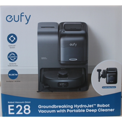РАСПРОДАЖА. Anker Eufy Robot Vacuum Cleaner Omni E28, Black  |  Anker Eufy Robot Vacuum Cleaner  |  Omni E28  |  Wet&Dry  |  Dust capacity 3 L  |  20000 Pa  |  Black  |  Поврежденная упаковка, отсутствует внутренняя упаковка (МЕШКИ). ТОВАР ИСПОЛЬЗОВАН, ГР