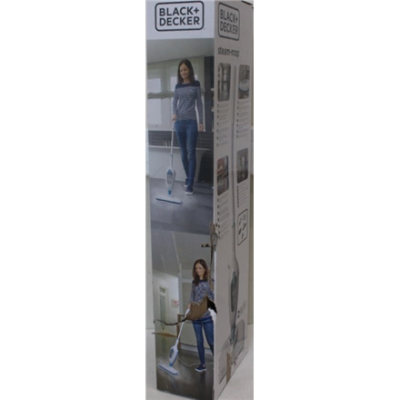 BLACK & DECKER  |  Паровой швабра  |  FSMH13E5-QS  |  Сетевое питание  |  1300 Вт  |  Белый  |  Гарантия 9 месяцев  |  ПОШКОДЖЕННАЯ УПАКОВКА