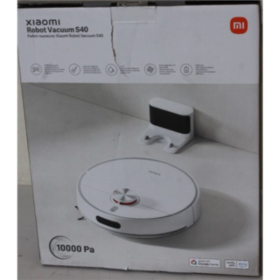 РАСПРОДАЖА. Xiaomi Robot Vacuum S40 EU  |  Xiaomi Robot Vacuum S40 EU  |  Wet&Dry  |  5200 mAh  |  Dust capacity 0.52 L  |  10000 Pa  |  White  |  DAMAGED PACKAGING  |  24 month(s)