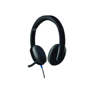 Logitech  |  Austiņas  |  H540  |  Iebūvētais mikrofons  |  USB Type-A  |  Melns