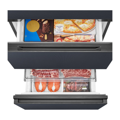 Midea Refrigerator  |  MDRB542BIE70  |  Energy efficiency class Class E  |  Free standing  |  Height 191 cm  |  Combi  |  No Frost system  |  Fridge net capacity 257 L  |  Freezer net capacity 135 L  |  Display  |  38 dB  |  Grey
