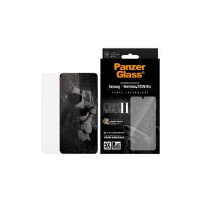 PanzerGlass Ceramic Screen Protector Samsung New Galaxy S26 Ultra  |  Ultra-Wide Fit w. EasyAligner  |  PanzerGlass