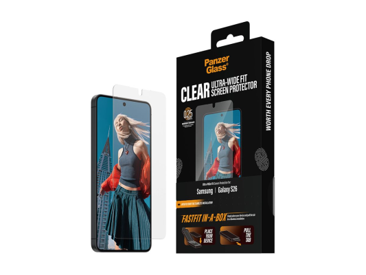 PanzerGlass Screen Protector Samsung New Galaxy S26  |  Ultra-Wide Fit w. FASTFIT IN-A-BOX  |  PanzerGlass