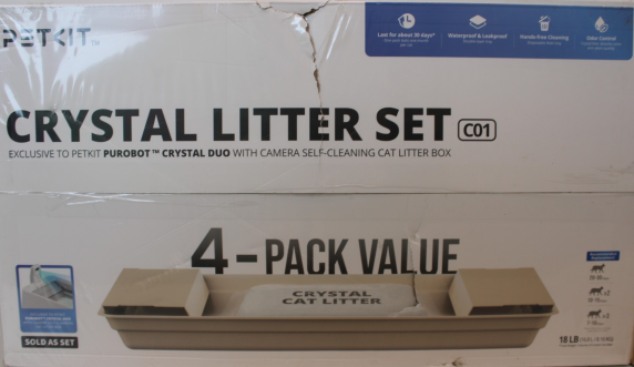IZPĀRDOŠANA.  |  PETKIT Crystal Litter for Purobot Crystal Duo, 4 bags  |  DAMAGED PACKAGING