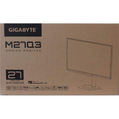 РАСПРОДАЖА. Gigabyte Gaming Monitor 27" M27Q3 EK  |  РАСПРОДАЖА.  |  Gigabyte M27Q3 EK  |  27 "  |  IPS  |  QHD  |  300 Hz  |  1 ms  |  2560 x 1440 pixels  |  400 cd / m²  |  HDMI ports quantity 2  |  Warranty 36 month(s)  |  DAMAGED INNER PACKAGING, DEMO