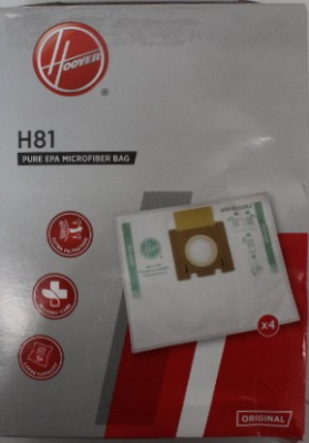 SALE OUT.  |  Hoover Pure Epa microfiber Vacuum cleaner bags  |  H81,  |  White  |  DAMAGED PACKAGING