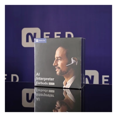 Timekettle W4 Pro AI Interpreter Earbuds  |  Real-Time Translation  |  52 Languages  |  Phone & Video Translation  |  Grey
