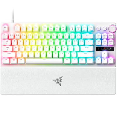 Razer Huntsman V3 Pro Tenkeyless  |  Игровая клавиатура  |  Проводная  |  США  |  Razer Analog Optical Switch Gen-2  |  Белый