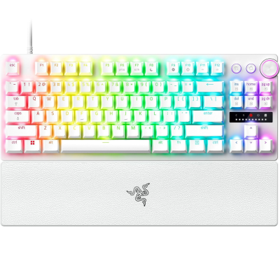 Razer Huntsman V3 Pro Tenkeyless  |  Игровая клавиатура  |  Проводная  |  США  |  Razer Analog Optical Switch Gen-2  |  Белый
