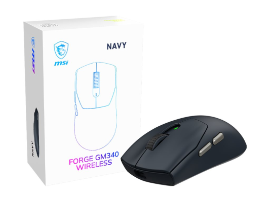 Игровая мышь MSI  |  FORGE GM340 БЕСПРОВОДНАЯ  |  Беспроводная  |  2.4 GHz, Bluetooth, USB  |  Темно-синий