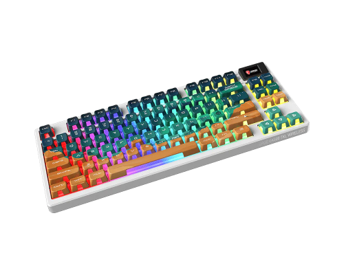 MSI FORGE GK600 TKL WIRELESS MARS  |  Spēļu tastatūra  |  Bezvadu  |  ASV  |  Bluetooth  |  Bezvadu savienojums  |  Mehāniskā lineārā
