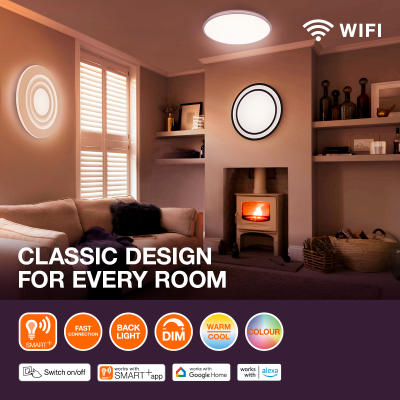 Osram SMART+ ORBIS ULTRA SLIM BACKLIGHT 400 RGB TW BK  |  25 W  |  RGBTW  |  Wi-Fi