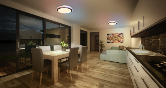 Osram SMART+ WIFI ORBIS MAGIC WALL / CEILING 500mm RGB+TW dimmējams melns+balts  |  38 W  |  RGBTW  |  Wi-Fi