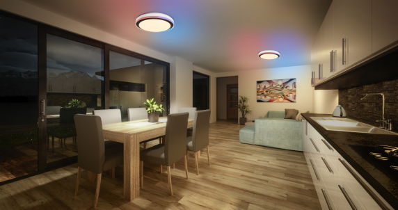 Osram SMART+ WIFI ORBIS MAGIC WALL / CEILING 500mm RGB+TW dimmējams melns+balts  |  38 W  |  RGBTW  |  Wi-Fi