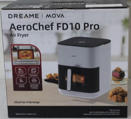 SALE OUT. MOVA FD10 Pro Air Fryer, 6 L, White  |  MOVA Air Fryer  |  FD10 Pro  |  Power 1800 W  |  Capacity 6 L  |  White  |  DAMAGED PACKAGING  |  24 month(s)
