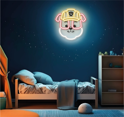 LED Neon light sign PLEXI LED PAW PATROL - RUBBLE OW-130446