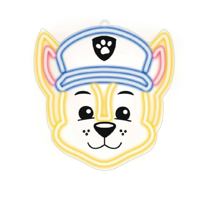 LED Neon light sign PLEXI LED PAW PATROL - CHASE OW-130346
