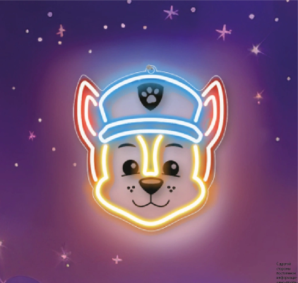 LED Neon light sign PLEXI LED PAW PATROL - CHASE OW-130346