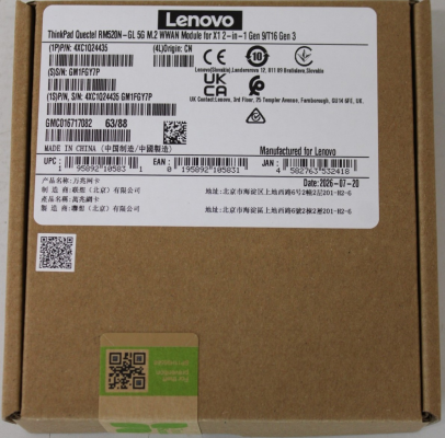 SALE OUT. Lenovo ThinkPad Quectel RM520N-GL 5G M.2 WWAN Module for X1 2-in-1 Gen 9 / T16 Gen 3  |  Lenovo Quectel RM520N-GL 5G M.2 WWAN Module for X1 2-in-1 Gen 9 / T16 Gen 3  |  4XC1Q24435  |   |  SALE OUT. Lenovo  |  Quectel RM520N-GL 5G M.2 WWAN Module