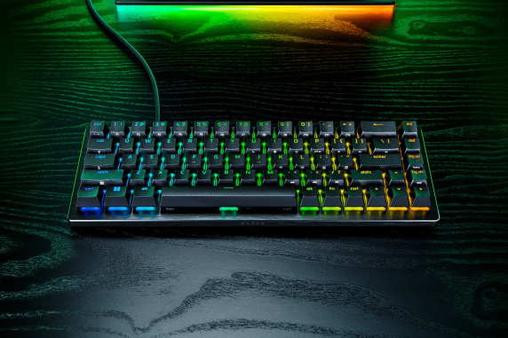 Razer Hall Effect Magnetic Esports Tastatūra  |  Huntsman V3 HE Magnētiska Mini 65% 8KHz  |  Tastatūra  |  Vadu  |  ASV  |  Razer Hall Effect Magnētiskie Slēdži