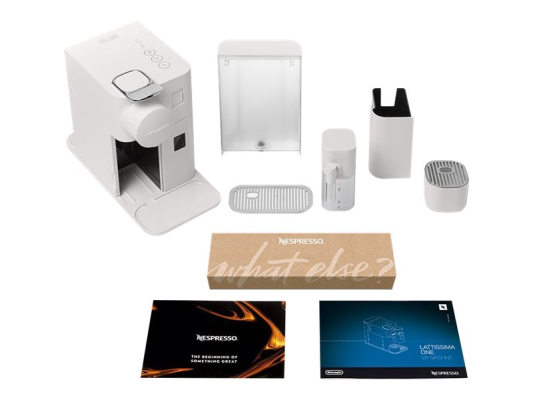 Delonghi  |  Coffee Machine  |  EN510.W Lattissima One  |  Pump pressure 19 bar  |  Built-in milk frother  |  Automatic  |  1450 W  |  White