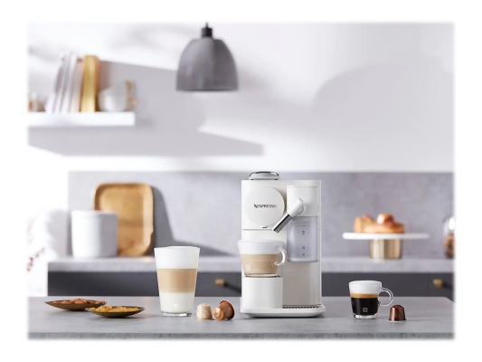 Delonghi  |  Coffee Machine  |  EN510.W Lattissima One  |  Pump pressure 19 bar  |  Built-in milk frother  |  Automatic  |  1450 W  |  White