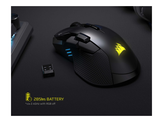 Corsair IRONCLAW SE  |  Gaming Mouse  |  Wireless / Wired  |  2.4GHz, Bluetooth, USB-C  |  Black
