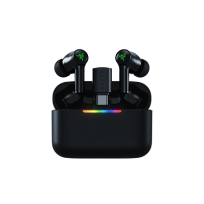 Razer bezvadu austiņas  |  Hammerhead V3 X HyperSpeed  |  Bluetooth  |  Iekšējās  |  Mikrofons  |  Melns  |  Troksņa slāpēšana  |  Bezvadu