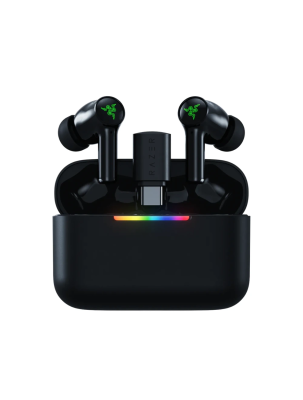Razer bezvadu austiņas  |  Hammerhead V3 X HyperSpeed  |  Bluetooth  |  Iekšējās  |  Mikrofons  |  Melns  |  Troksņa slāpēšana  |  Bezvadu