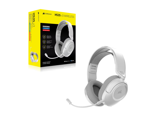 Corsair Gaming Headset  |  HS35 v3  |  Bluetooth  |  Over-Ear  |  Microphone  |  Carbon  |  Wireless
