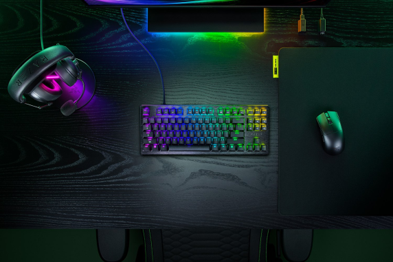 Клавиатура Razer Hall Effect Magnetic Esports  |  Huntsman V3 HE Magnetic Tenkeyless 8KHz  |  Клавиатура  |  Беспроводная  |  США  |  Магнитные переключатели Razer Hall Effect