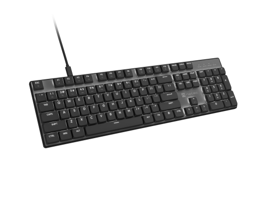 Natec Amberjack  |  Tastatūra  |  Vadu  |  ASV  |  Lineārs  |  Balta aizmugures apgaismojums, Karstās maiņas slēdži, Pretspoku funkcija, Iebūvēta atmiņa, Makro ierakstīšana  |  Melna / Pelēka