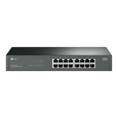 TP-LINK 16-Port Gigabit Switch  |  LS1016G  |  Unmanaged  |  Desktop / Rack-mountable