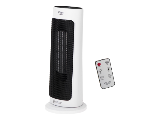 Adler  |  Torņa ventilators sildītājs ar taimeri  |  AD 7738  |  Keramika  |  2000 W  |  Jaudas līmeņu skaits 2  |  Piemērots telpām līdz 25 m²  |  Balts