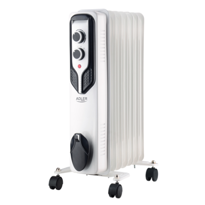 Adler  |  Eļļas sildītājs  |  AD 7815  |  Eļļas sildītājs  |  1500 W  |  Jaudas līmeņu skaits 3  |  Balts