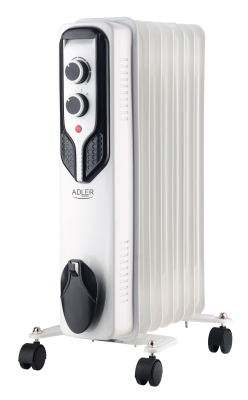 Adler  |  Eļļas sildītājs  |  AD 7815  |  Eļļas sildītājs  |  1500 W  |  Jaudas līmeņu skaits 3  |  Balts