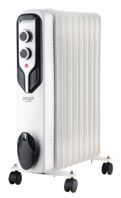 Adler  |  Eļļas sildītājs  |  AD 7816  |  Eļļas sildītājs  |  2000 W  |  Jaudas līmeņu skaits 3  |  Balta