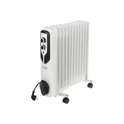 Adler  |  Eļļas sildītājs  |  AD 7817  |  Eļļas sildītājs  |  2500 W  |  Jaudas līmeņu skaits 3  |  Balts