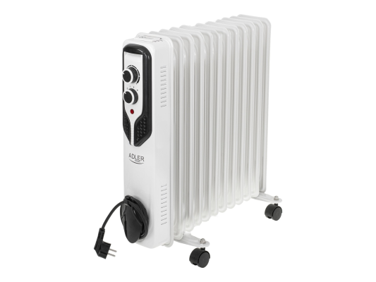 Adler  |  Eļļas sildītājs  |  AD 7817  |  Eļļas sildītājs  |  2500 W  |  Jaudas līmeņu skaits 3  |  Balts