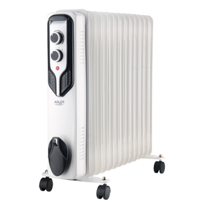 Adler  |  Eļļas sildītājs  |  AD 7818  |  Eļļas sildītājs  |  2500 W  |  Jaudas līmeņu skaits 3  |  Balta