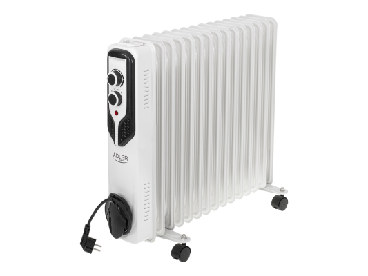 Adler  |  Eļļas Radiators  |  AD 7819  |  Eļļas Piepildīts Radiators  |  2500 W  |  Jaudas līmeņu skaits 3  |  Balts