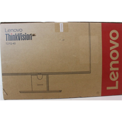 РАСПРОДАЖА. Lenovo ThinkVision T27Q-40 27 2560x1440 / HDMI / 3Y Warranty  |  РАСПРОДАЖА. Lenovo  |  T27Q-40  |  27 "  |  IPS  |  16:9  |  120 Hz  |  6 ms  |  2560 x 1440 pixels  |  350 cd / m²  |  HDMI ports quantity 1  |  Eclipse Black  |  Warranty 36 mo