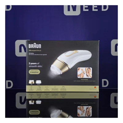 Braun Silk-expert Pro 5 IPL Photoepilator | PL5210 | 10 Intensity Levels | 3 Modes | White/Gold