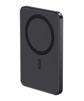 Ksix Powerbank Magslim 5000 mAh Magnetic USB-C PD 20W Digital display Black