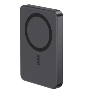Ksix Powerbank Magslim 10000 mAh Magnetic 15W USB-C PD 20W Digital Display Black