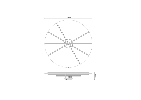 LED Ceiling lamp LUNARA, 110W, 7500lm, 3000-6000K, IP20