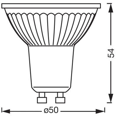 Диммируемая умная LED лампа GU10, 4.7W, RGBTW, 350Lm, 45°, SMART+ MATTER